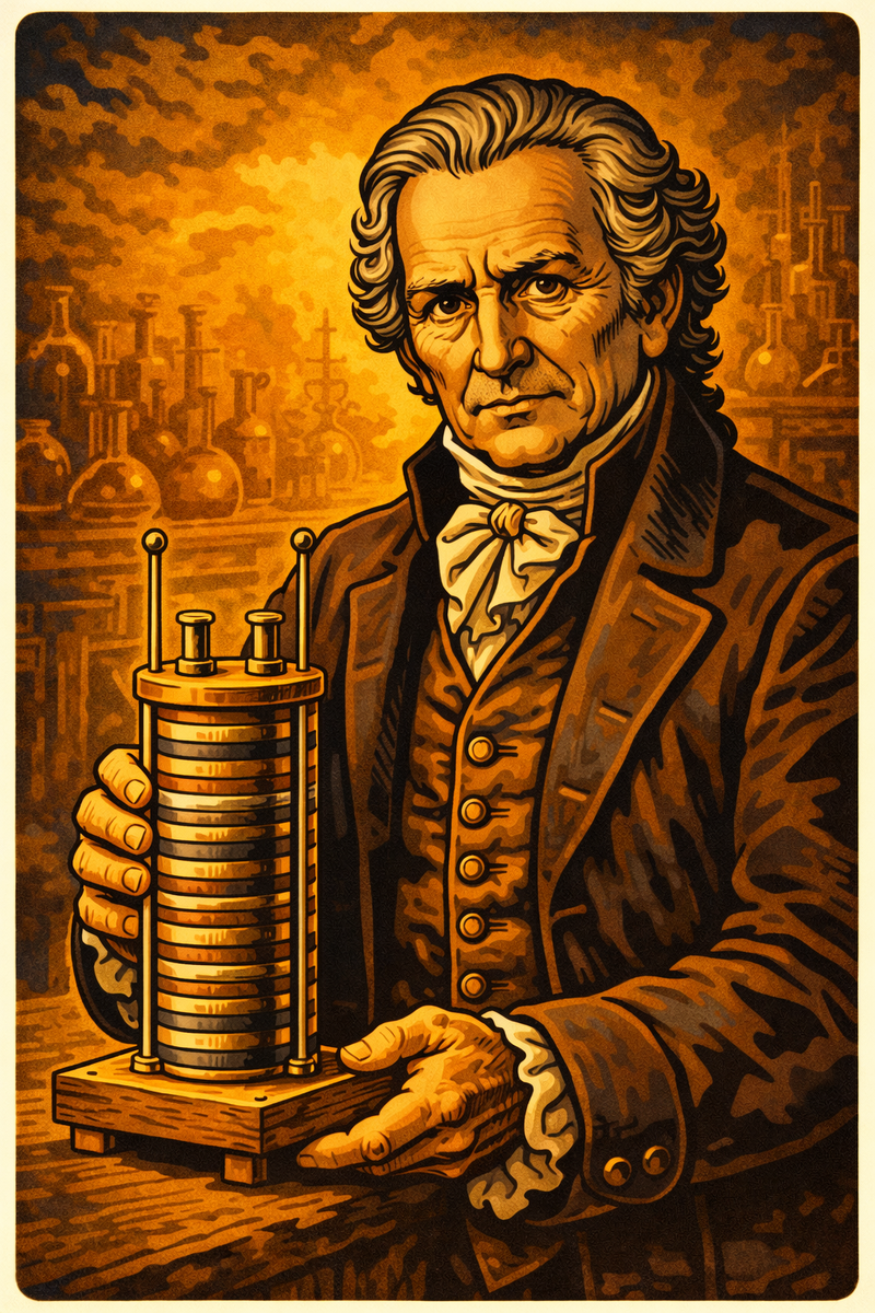March 20, 1800 — Volta Invents the First Battery – Faces Of History