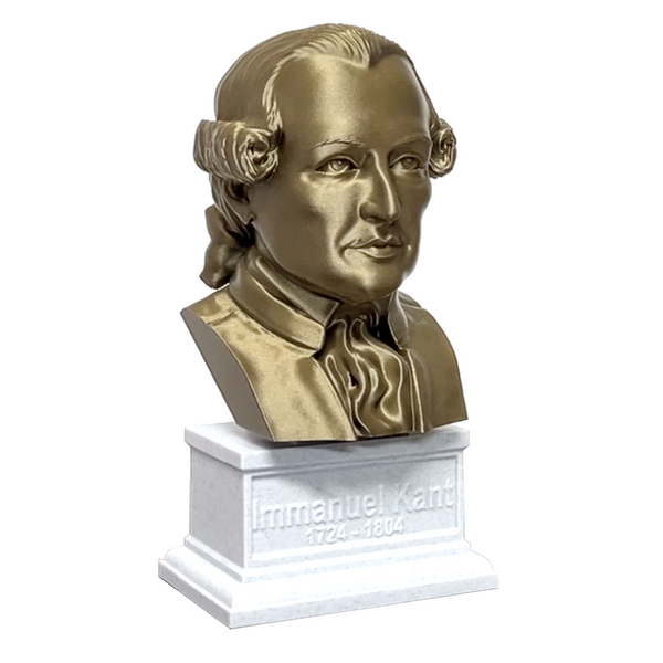 Immanuel Kant Enlightenment Philosopher Sculpture Bust on Box Plinth