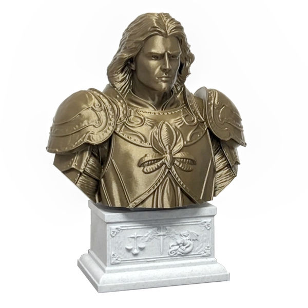 Saint Michael the Archangel, Defender of Heaven and Leader of God’s Armies Sculpture Bust on Box Plinth
