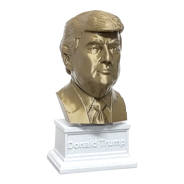 Donald Trump, 45th & 47th US President, Sculpture Bust on Box Plinth
