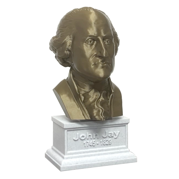 John Jay USA Founding Father And Chief Supreme Justice Sculpture Bust on Box Plinth