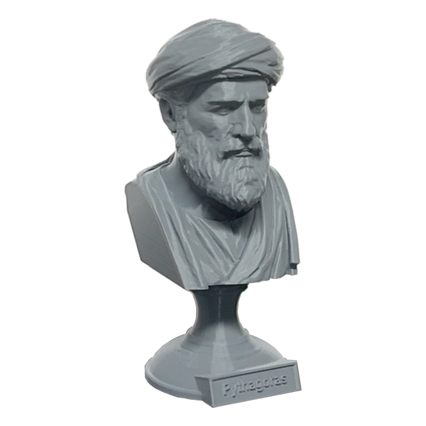 Pythagoras Greek Mathematician & Philosopher Bust – Classical Sculpture on Pedestal