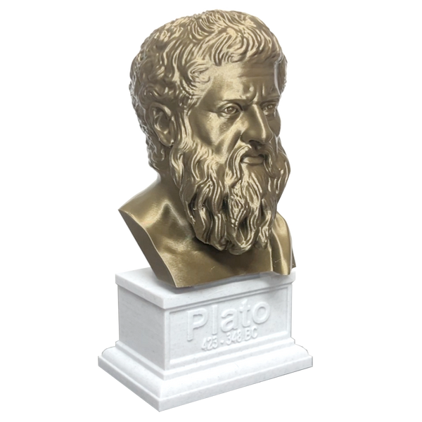 Plato Athenian Philosopher Sculpture Bust on Box Plinth