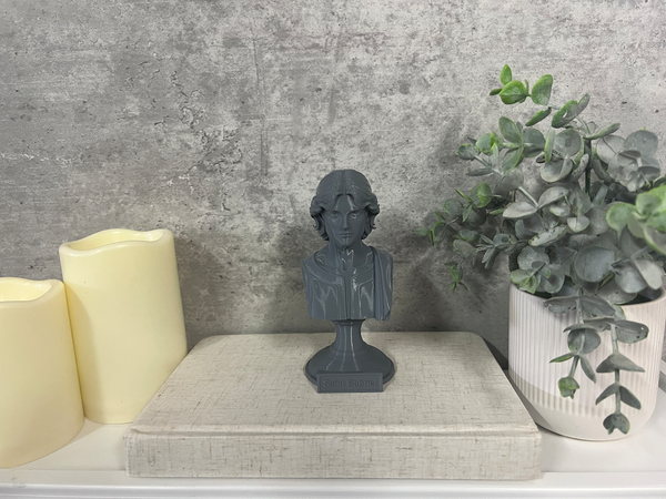 Saint Gabriel the Archangel, Heavenly Messenger and Patron of Communication, Sculpture Bust on Pedestal