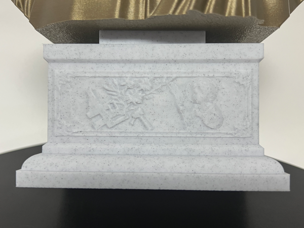 Saint Joseph, Guardian of the Holy Family and Patron Saint of Workers Sculpture Bust on Box Plinth