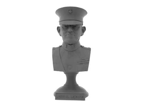 John A Lejeune, 5-inch Bust on Pedestal, Gray
