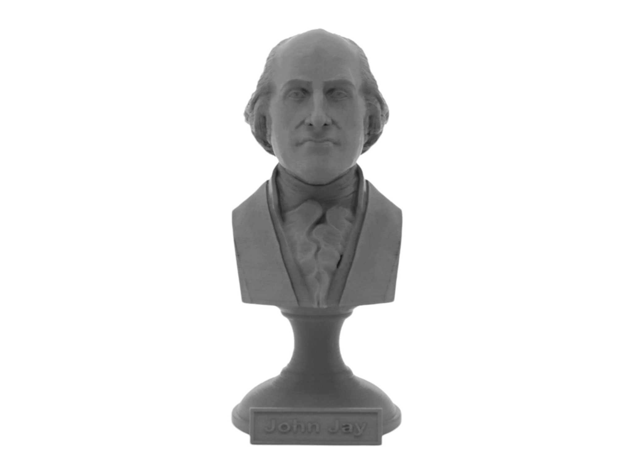 John Jay, 5-inch Bust on Pedestal, Gray