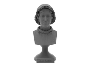Jane Austen, 5-inch Bust on Pedestal, Gray