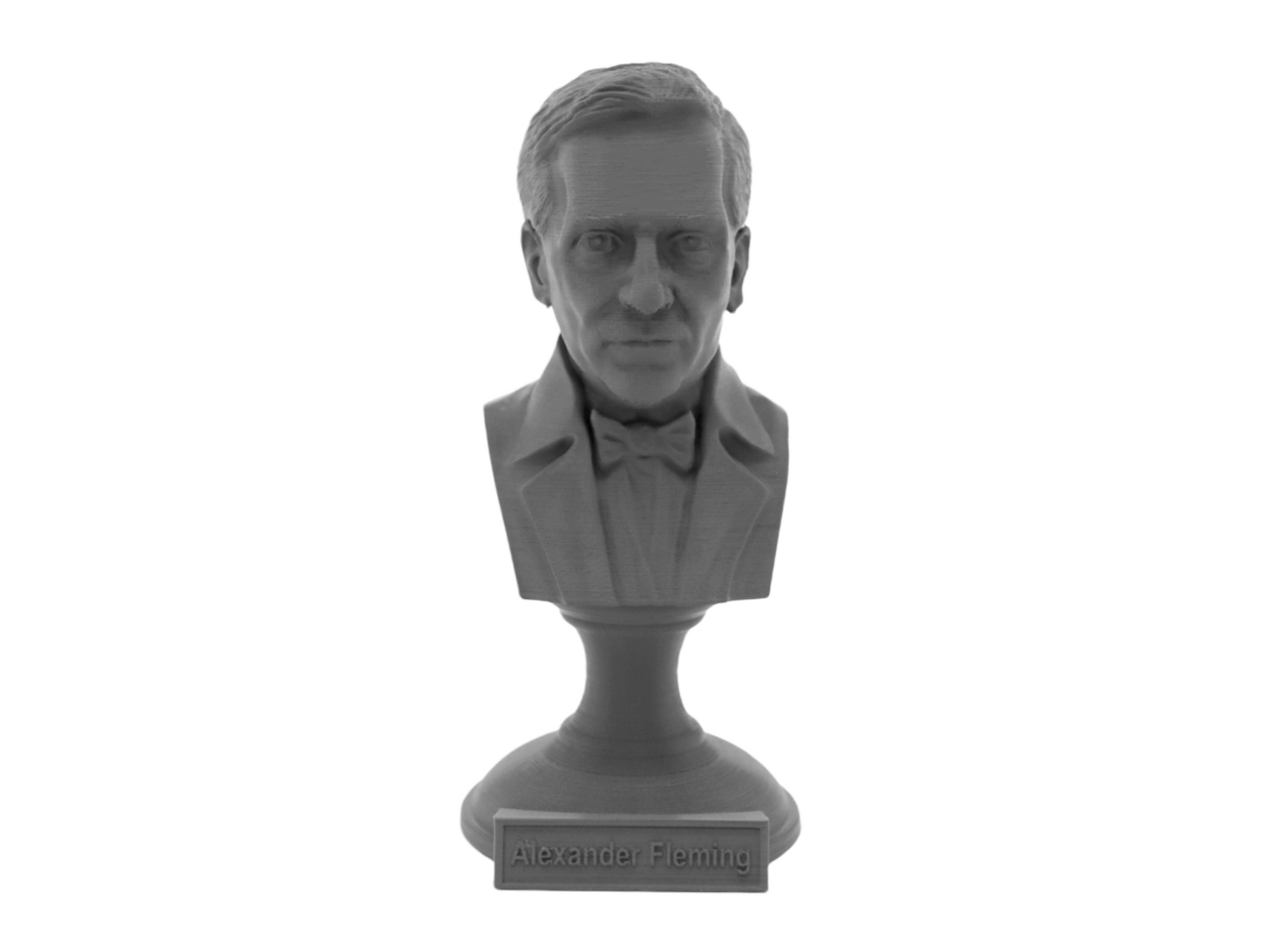 Alexander Fleming, 5-inch Bust on Pedestal, Gray