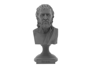 Seneca, 5-inch Bust on Pedestal, Gray