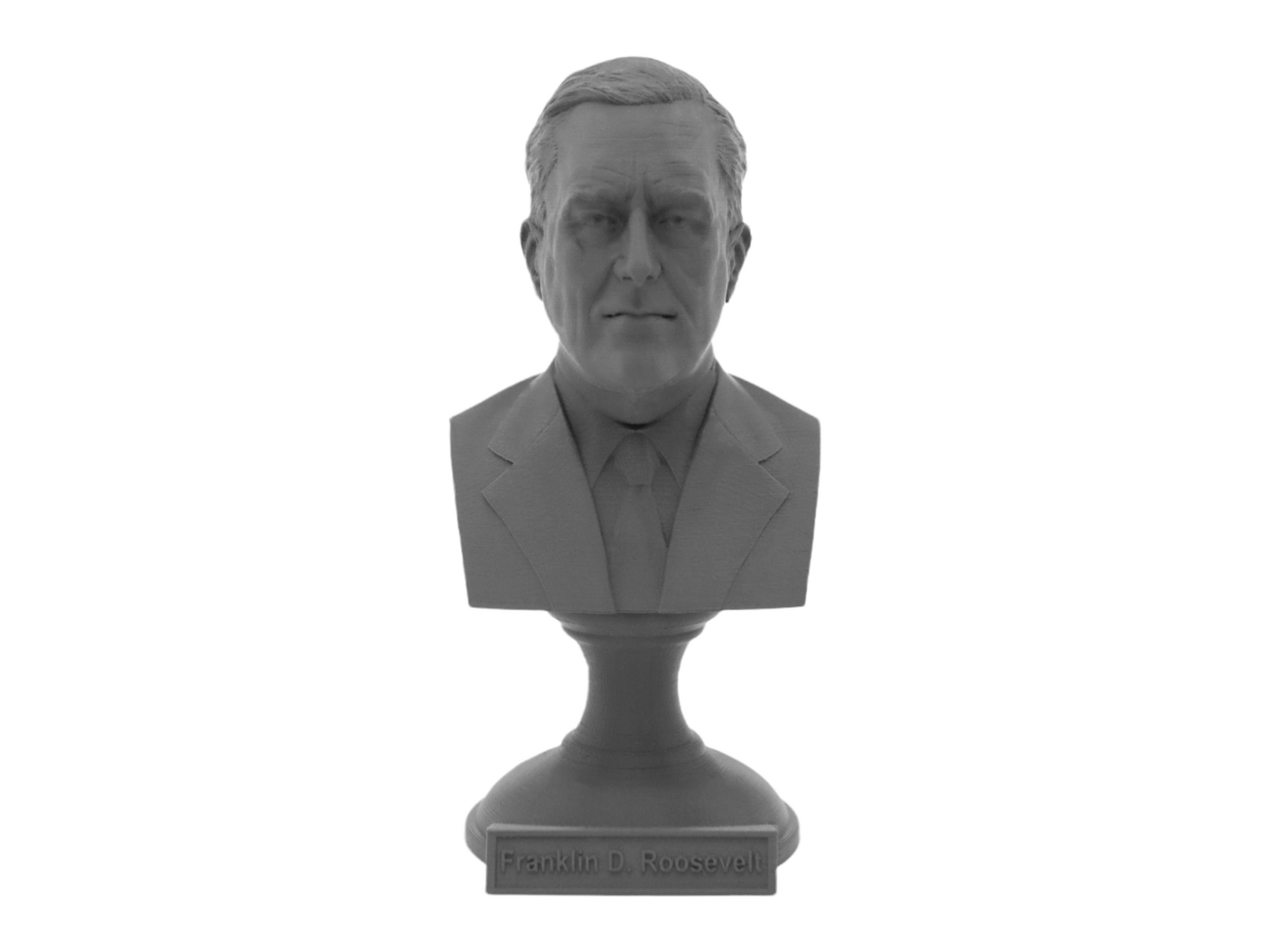 Franklin Roosevelt, 5-inch Bust on Pedestal, Gray