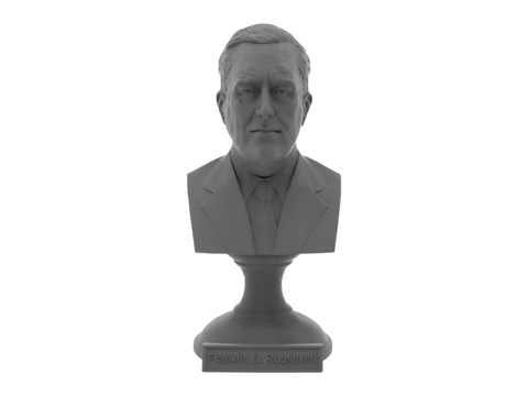 Franklin Roosevelt, 5-inch Bust on Pedestal, Gray