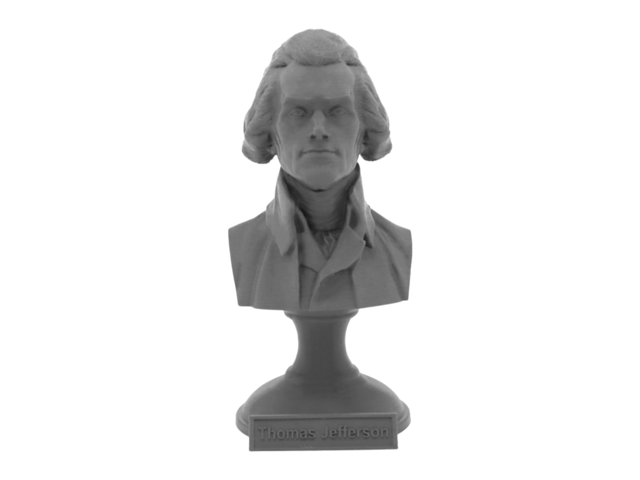 Thomas Jefferson, 5-inch Bust on Pedestal, Gray