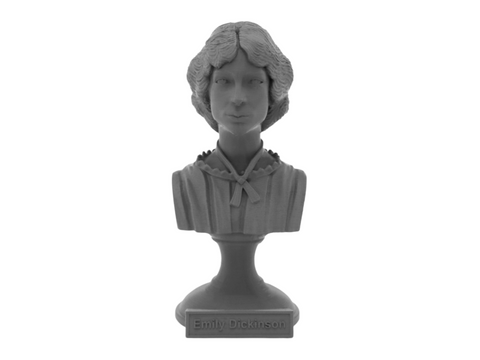 Emily Dickinson, 5-inch Bust on Pedestal, Gray