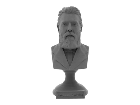 Herman Melville, 5-inch Bust on Pedestal, Gray