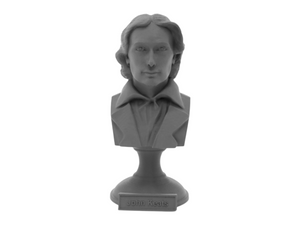 John Keats, 5-inch Bust on Pedestal, Gray