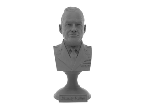 Lewis Burwell "Chesty" Puller, 5-inch Bust on Pedestal, Gray