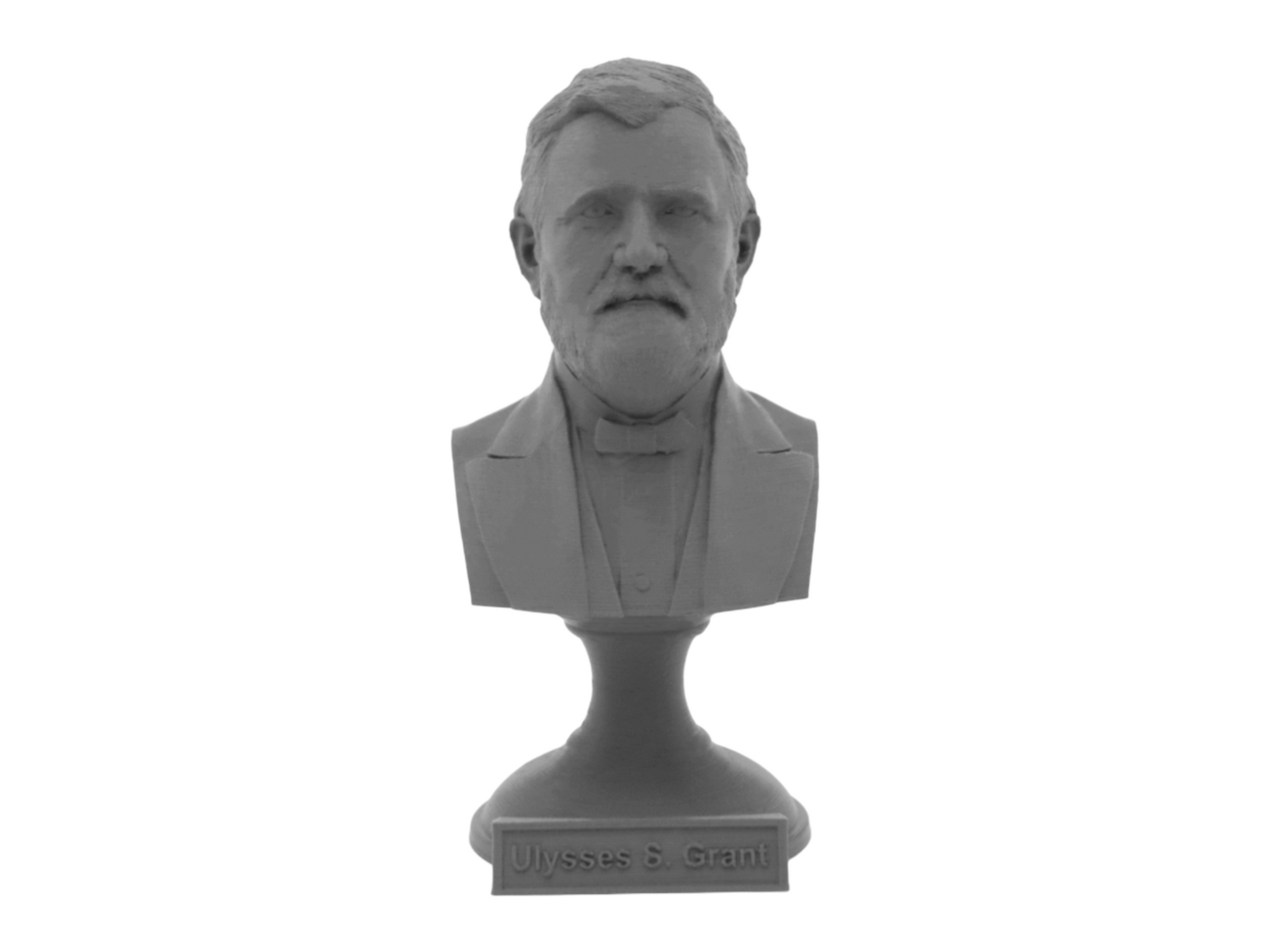 Ulysses S. Grant, 5-inch Bust on Pedestal, Gray