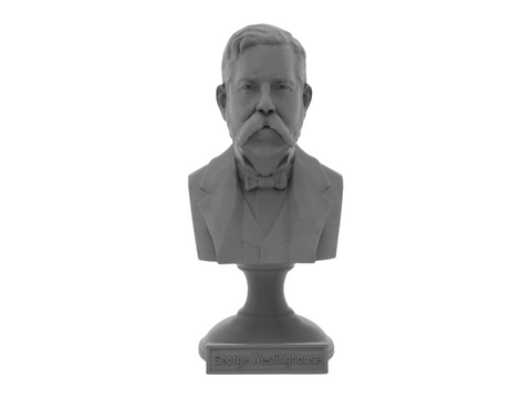 George Westinghouse Jr., 5-inch Bust on Pedestal, Gray