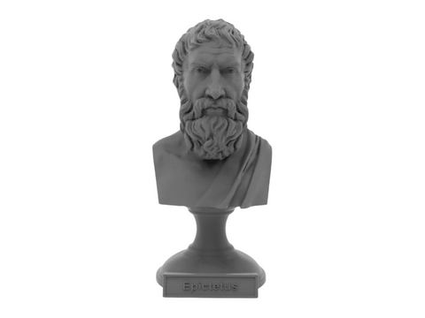 Epictetus, 5-inch Bust on Pedestal, Gray