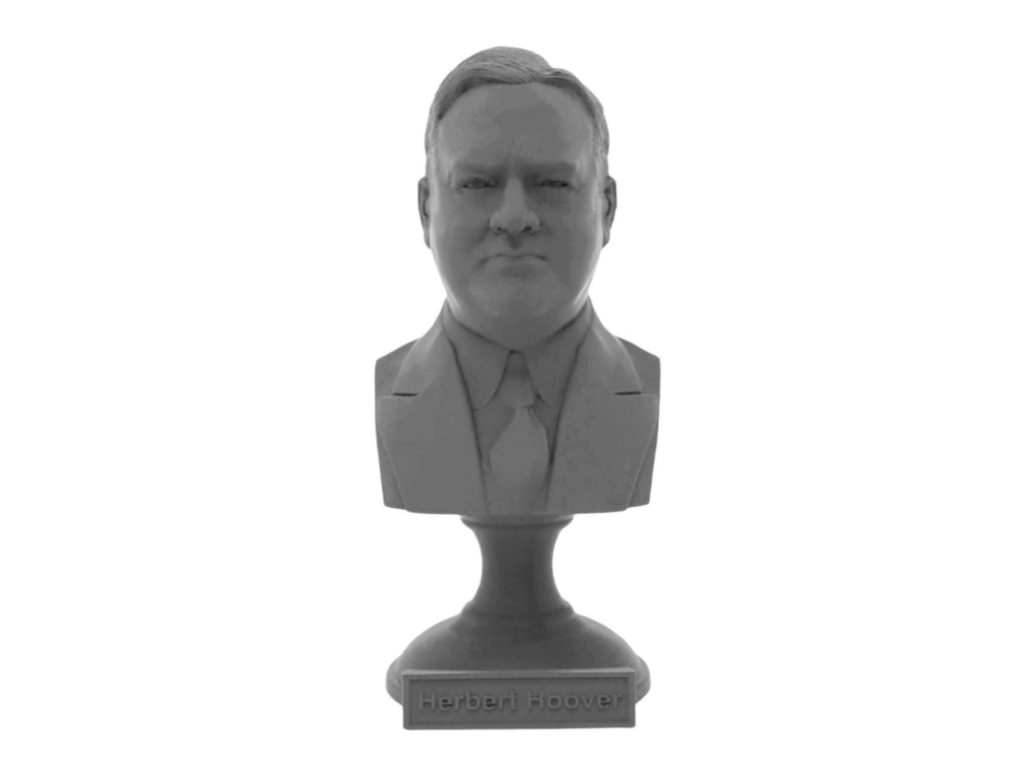 Herbert Hoover, 5-inch Bust on Pedestal, Gray