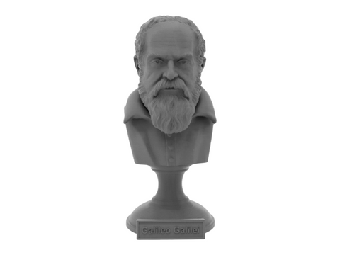Galileo Galilei, 5-inch Bust on Pedestal, Gray