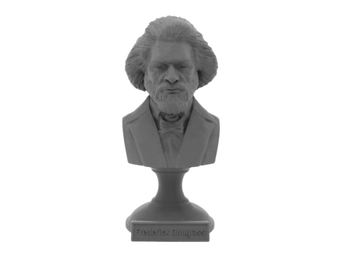 Frederick Douglass, 5-inch Bust on Pedestal, Gray