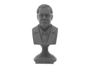 HG Wells, 5-inch Bust on Pedestal, Gray