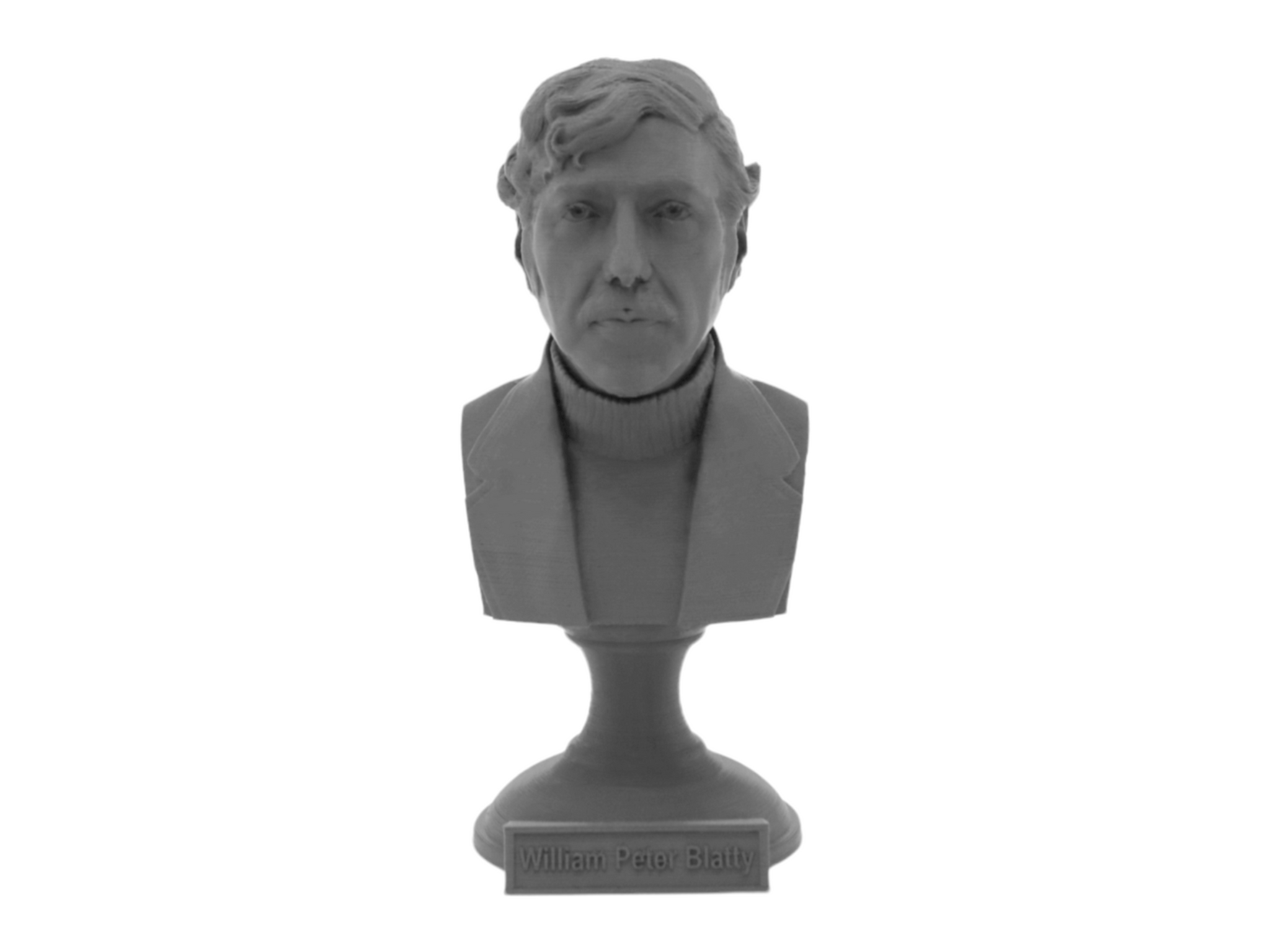 William Peter Blatty, 5-inch Bust on Pedestal, Gray