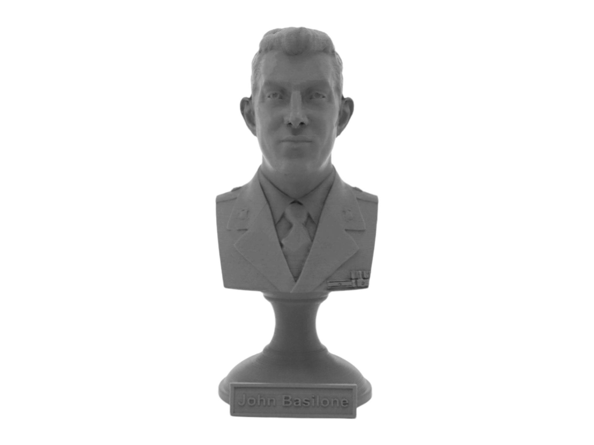 John Basilone, 5-inch Bust on Pedestal, Gray