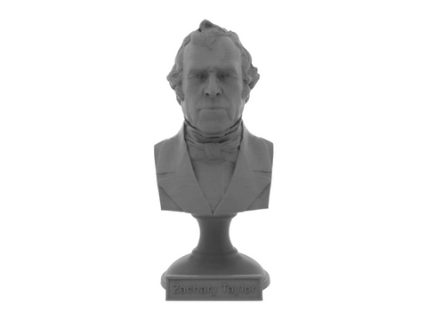 Zachary Taylor, 5-inch Bust on Pedestal, Gray