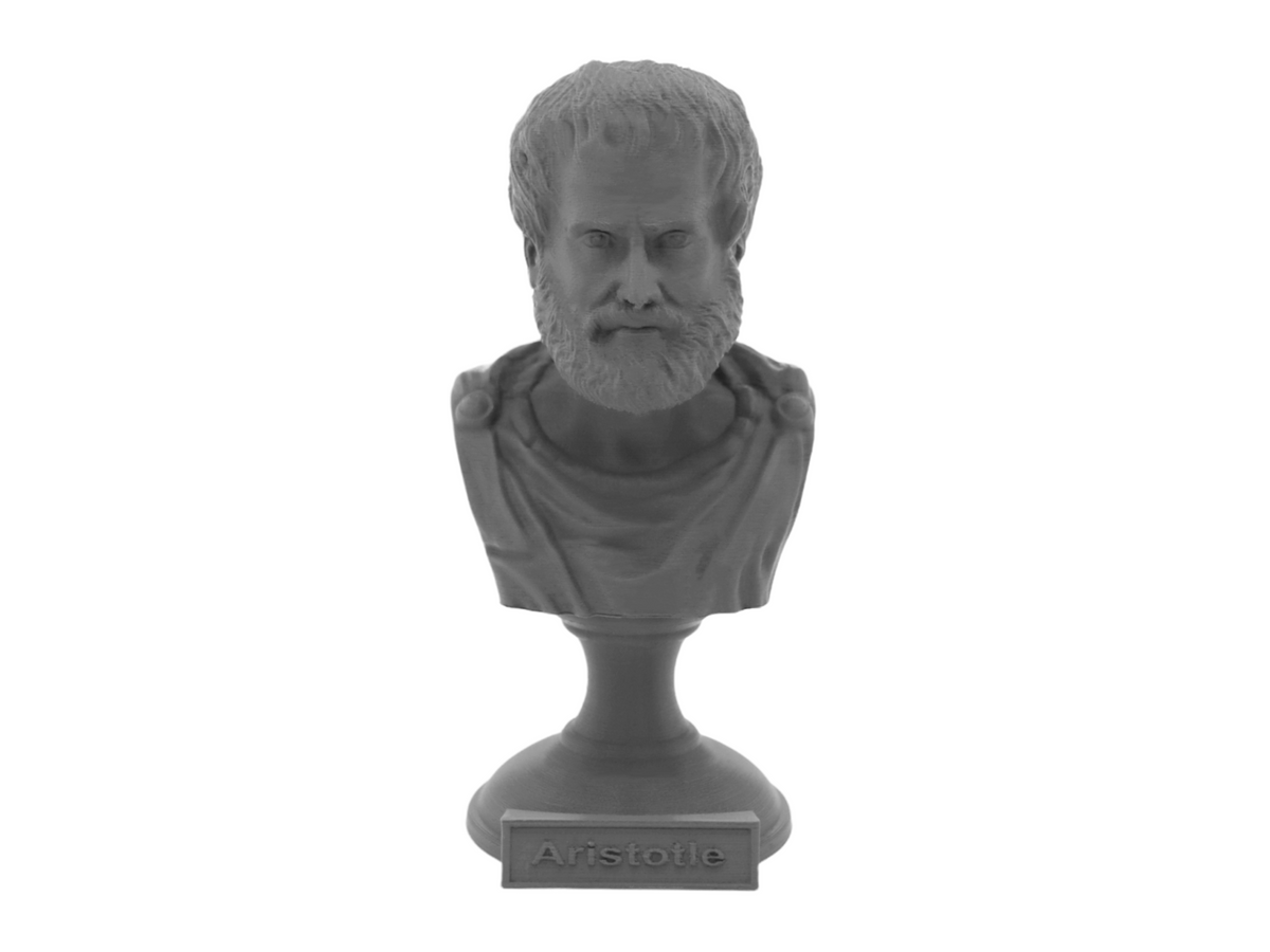 Aristotle, 5-inch Bust on Pedestal, Gray – Faces Of History