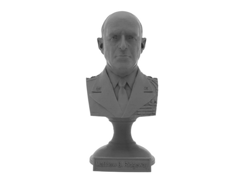 Matthew B Ridgeway, 5-inch Bust on Pedestal, Gray