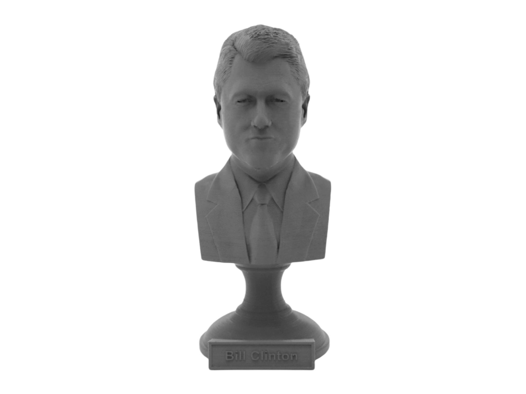 Bill Clinton, 5-inch Bust on Pedestal, Gray