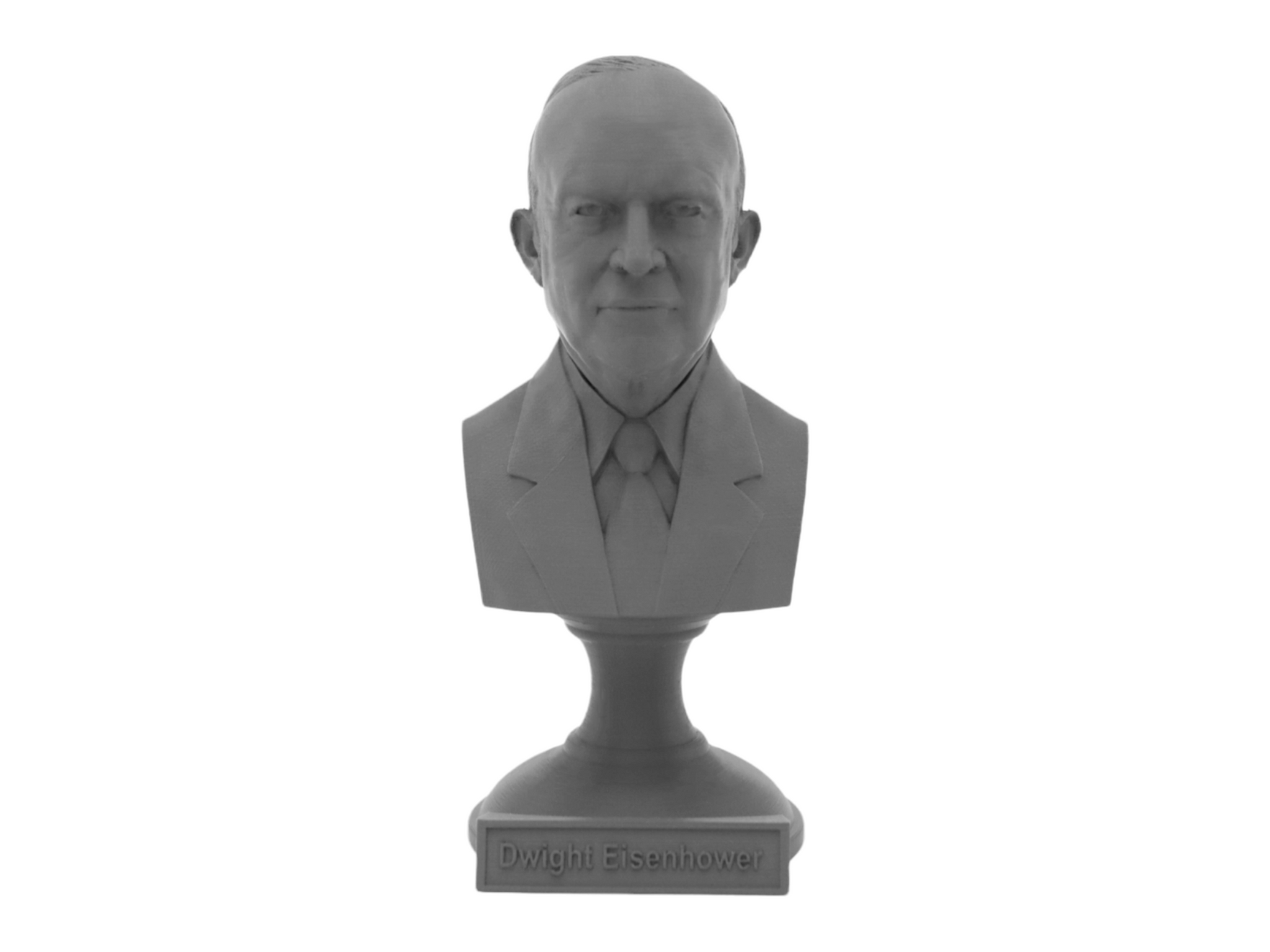 Dwight Eisenhower, 5-inch Bust on Pedestal, Gray