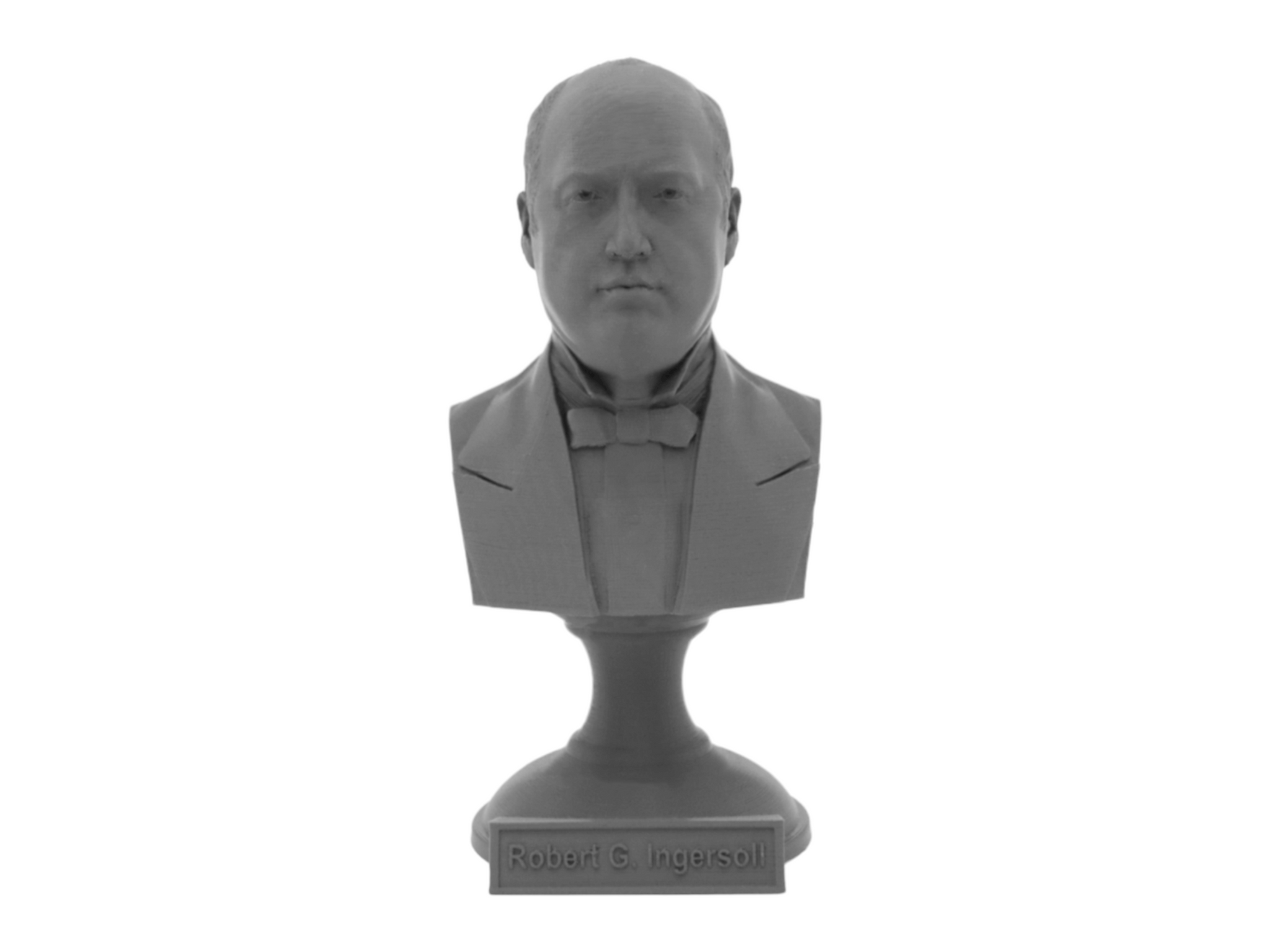 Robert G. Ingersoll, 5-inch Bust on Pedestal, Gray