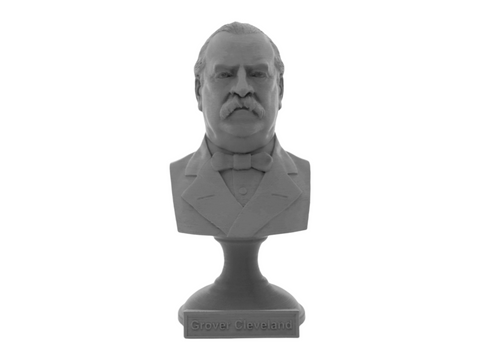 Grover Cleveland, 5-inch Bust on Pedestal, Gray