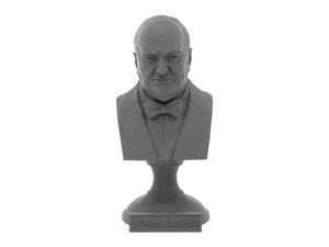 Winston Churchill, 5-inch Bust on Pedestal, Gray