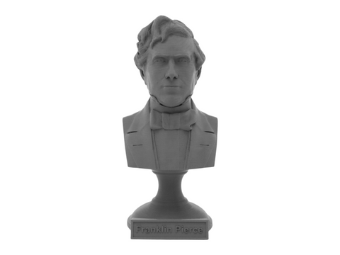 Franklin Pierce, 5-inch Bust on Pedestal, Gray