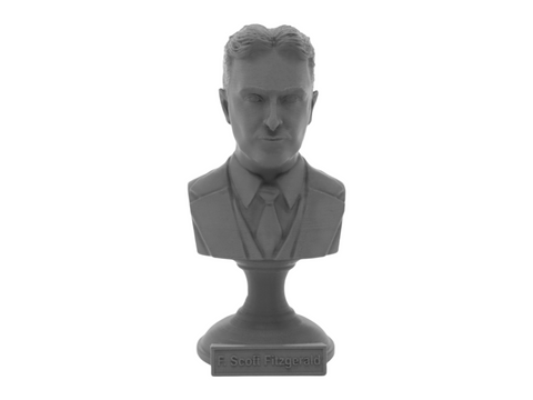 F Scott Fitzgerald, 5-inch Bust on Pedestal, Gray