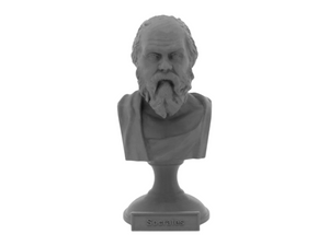 Socrates, 5-inch Bust on Pedestal, Gray