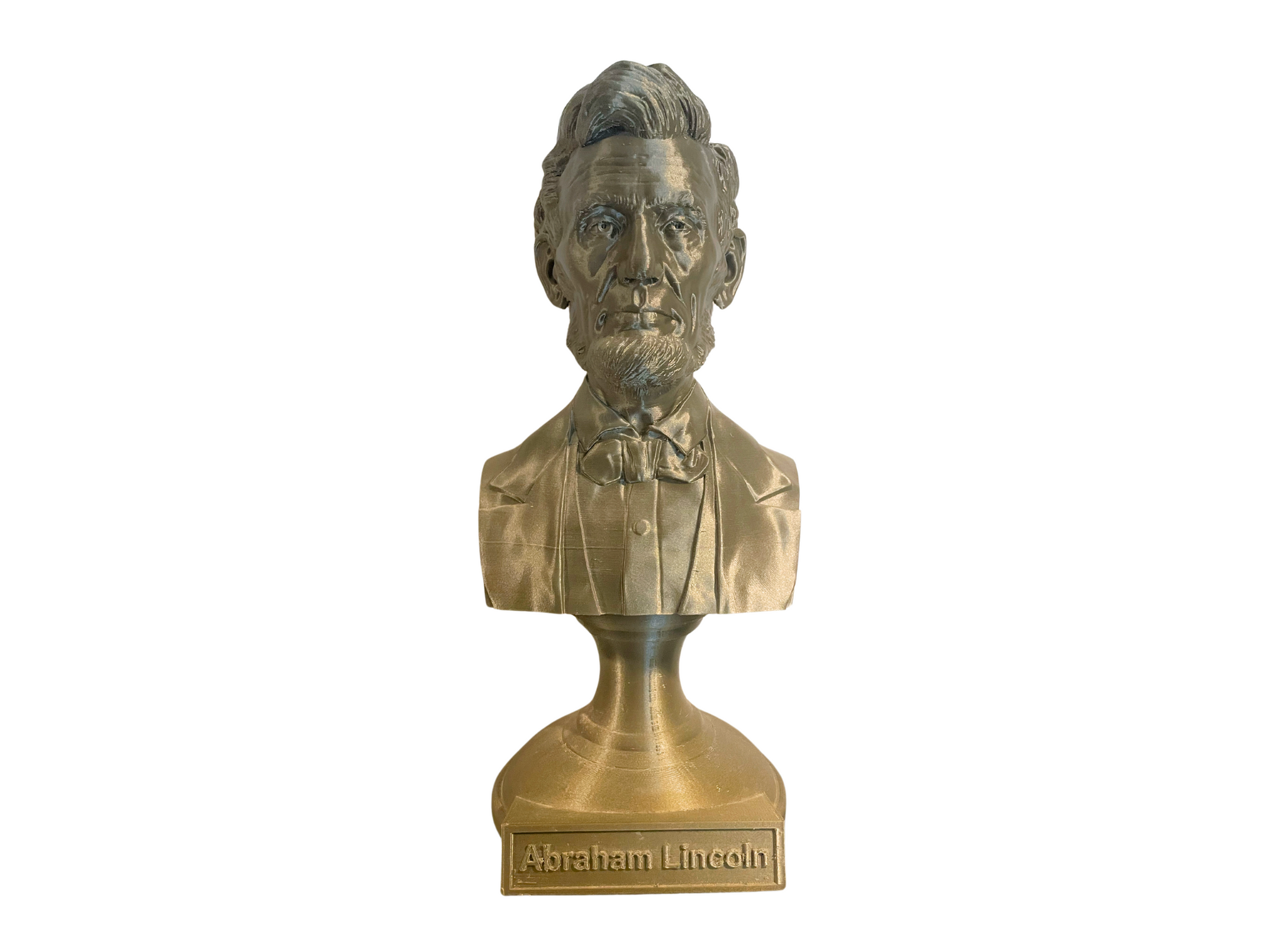 Abraham Lincoln, 12-inch Bust on Pedestal, Bronze