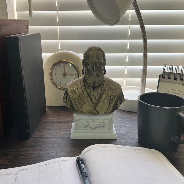 Saint Nicholas of Myra, Patron Saint of Children and Charity Sculpture Bust on Box Plinth
