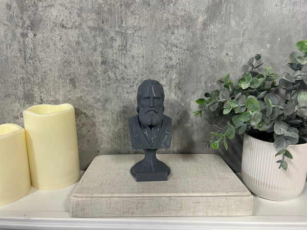Saint Nicholas of Myra, Patron Saint of Children and Charity Sculpture Bust on Pedestal