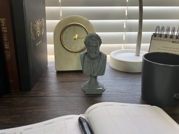 Saint Peter, Patron Saint of Fishermen and the Papacy, Sculpture Bust on Pedestal