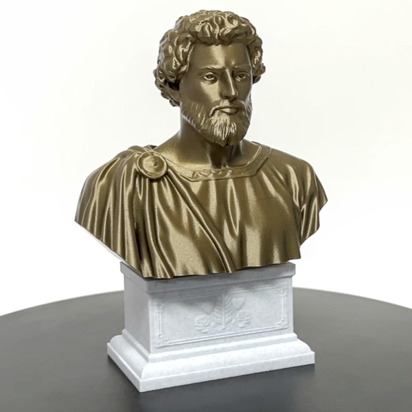 Saint Valentine, Patron of Love and Devotion, Revered Christian Martyr Sculpture Bust on Box Plinth