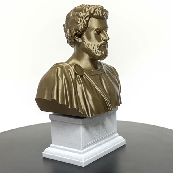 Saint Valentine, Patron of Love and Devotion, Revered Christian Martyr Sculpture Bust on Box Plinth