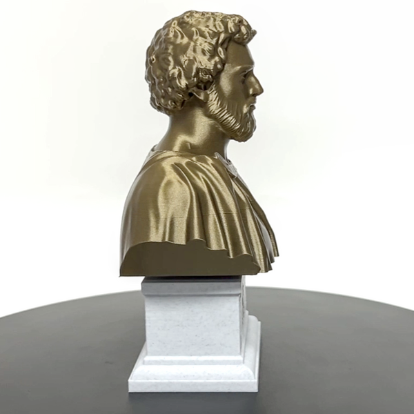 Saint Valentine, Patron of Love and Devotion, Revered Christian Martyr Sculpture Bust on Box Plinth