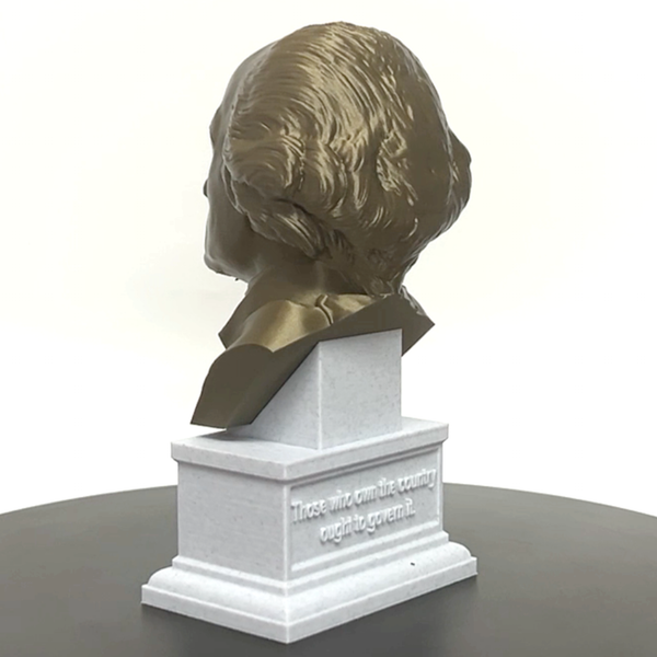 John Jay USA Founding Father And Chief Supreme Justice Sculpture Bust on Box Plinth