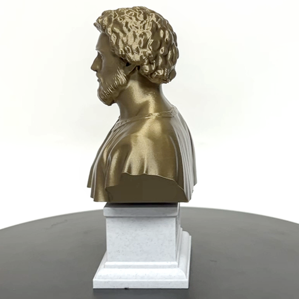 Saint Valentine, Patron of Love and Devotion, Revered Christian Martyr Sculpture Bust on Box Plinth